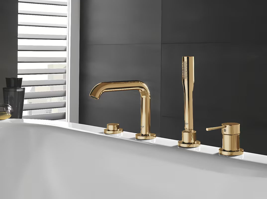 Miješalica za Kadu Grohe Essence New s ručnom tuš slušalicom u završnoj obradi Cool Sunrise