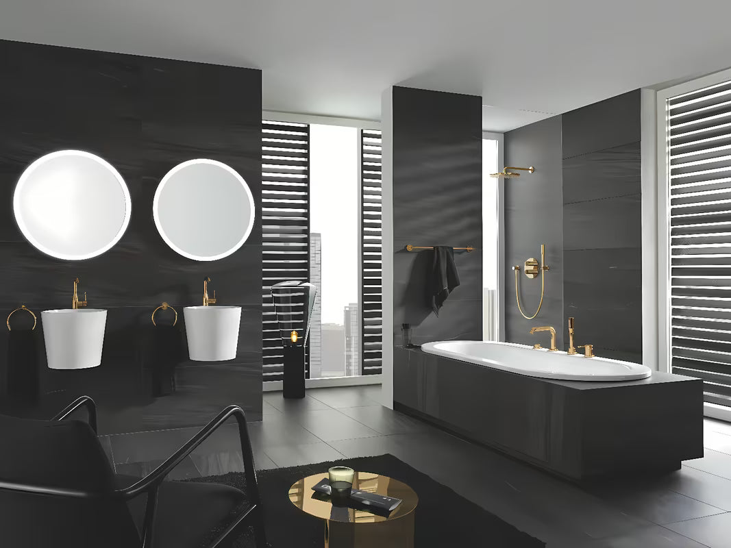 Miješalica za Kadu Grohe Essence New s ručnom tuš slušalicom u završnoj obradi Cool Sunrise