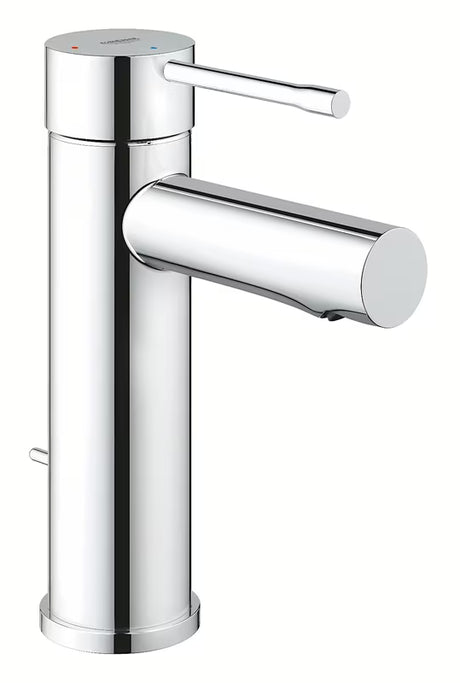 Kromirana umivaonička jednoručna baterija slavina Grohe Essence New s odvodom i tehnologijama za uštedu vode.