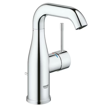 Kromirana miješalica za umivaonik Grohe Essence New s odvodom sa zakretnom izljevnom cijevi