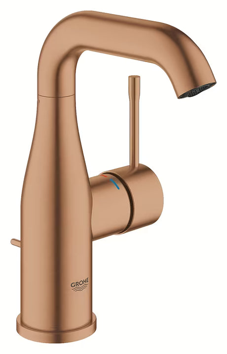 Umivaonička jednoručna baterija slavina Grohe Essence New s odvodom u izvedbi brushed warm sunset.