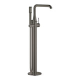 Podna miješalica za kadu Grohe Essence New s tuš setom u završnoj obradi Hard Graphite.