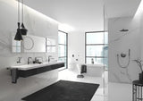 Podna miješalica za kadu Grohe Essence New s tuš setom u završnoj obradi Hard Graphite.