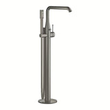 Podna miješalica za kadu Grohe Essence New s ručnim tušem u završnoj obradi brushed hard graphite.