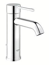Kromirana jednoručna baterija miješalica za umivaonik Grohe Essence New s odvodnim setom i tehnologijama za uštedu vode.