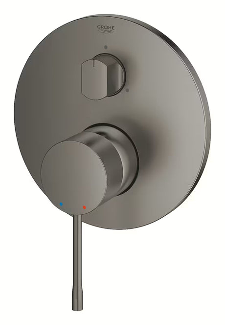Podžbukna jednoručna baterija miješalica za tuš Grohe Essence New u boji brushed hard graphite s 3-smjernim preklopnikom