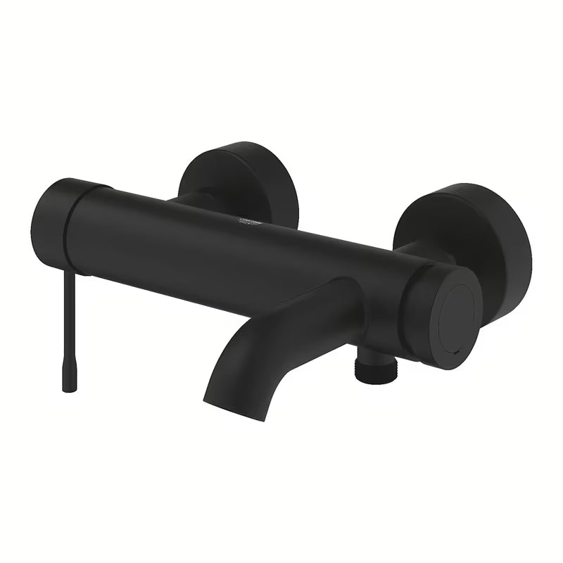 Zidna jednoručna baterija miješalica za kadu Grohe Essence New u mat boji phantom black