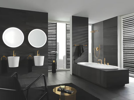 Grohe Essence New visoka jednoručna baterija miješalica za umivaonik u završnoj obradi Brushed Cool Sunrise sa zakretnim izljevom