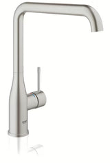 Kuhinjska slavina za sudoper Grohe Essence New s visokim zakretnim izljevom u izvedbi supersteel.