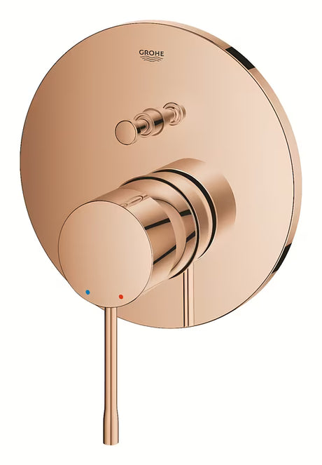 Podžbukna tuš i miješalica za kadu Grohe Essence New u izvedbi warm sunset s 2-smjernim preklopnikom