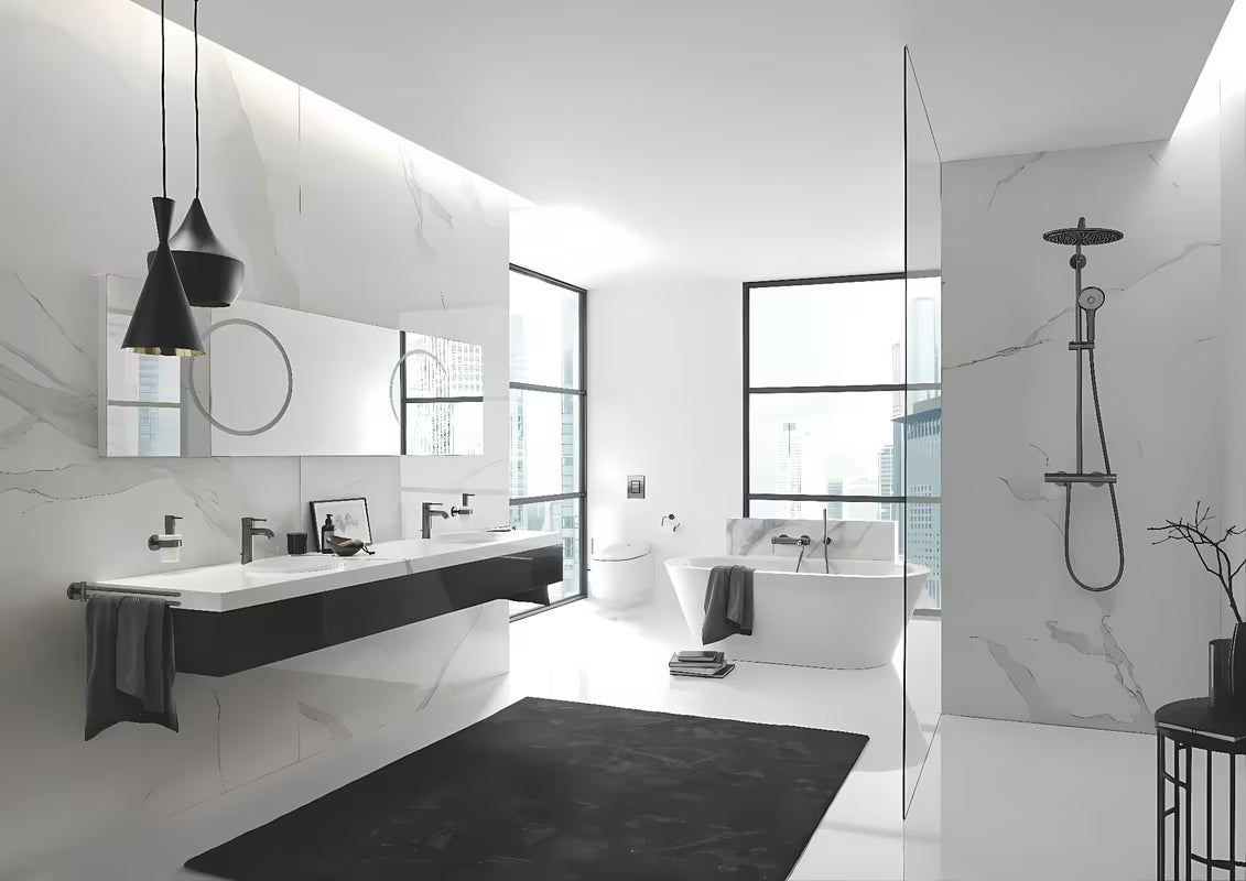 Grohe Essence New jednoručna baterija miješalica za umivaonik s visokim izljevom u završnoj obradi brushed hard graphite