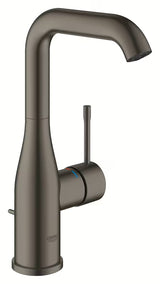 Visoka jednoručna baterija miješalica za umivaonik Grohe Essence New u završnoj obradi brushed hard graphite sa zakretnim izljevom.