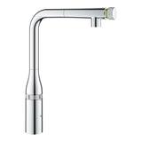 Grohe Essence smartcontrol miješalica za sudoper u krom izvedbi s visokim zakretnim izljevom i izvlačnim tušem