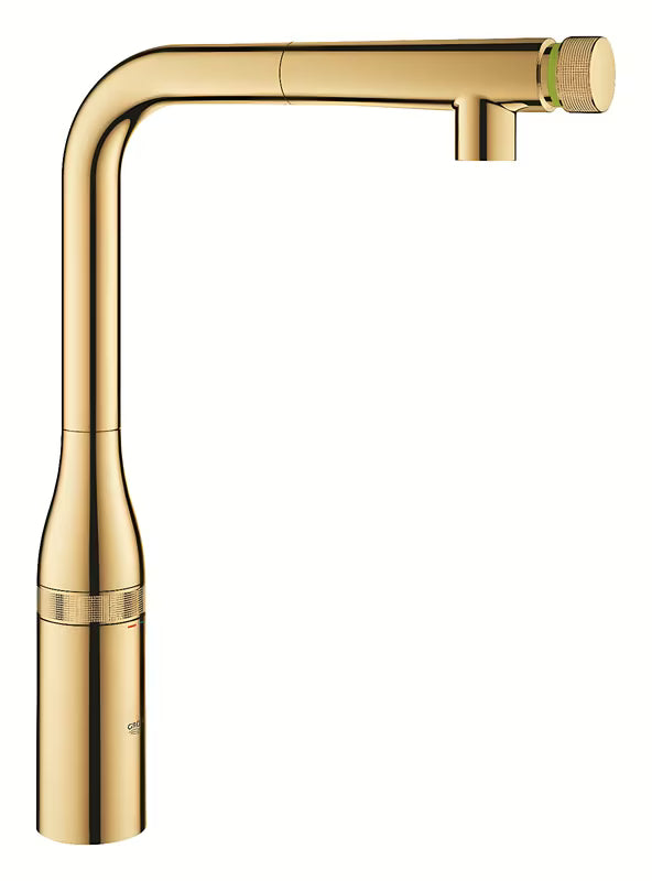 Grohe Essence smartcontrol miješalica za sudoper cool sunrise s izvlačnim tušem i visokim zakretnim izljevom