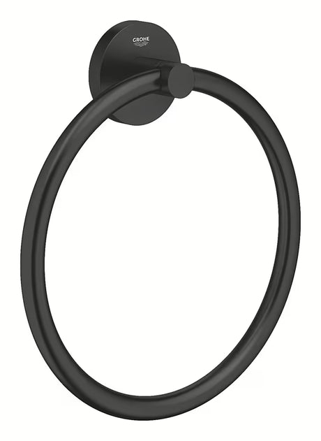 Metalni držač ručnika Grohe Essentials u mat crnoj izvedbi sa skrivenim pričvršćenjem