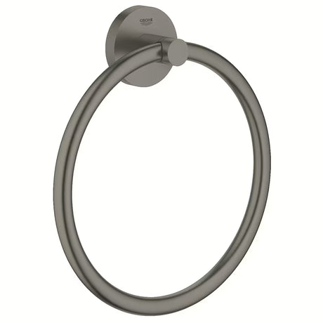 Prsten za ručnike Grohe Essentials u izvedbi Brushed Hard Graphite sa skrivenim pričvršćenjem