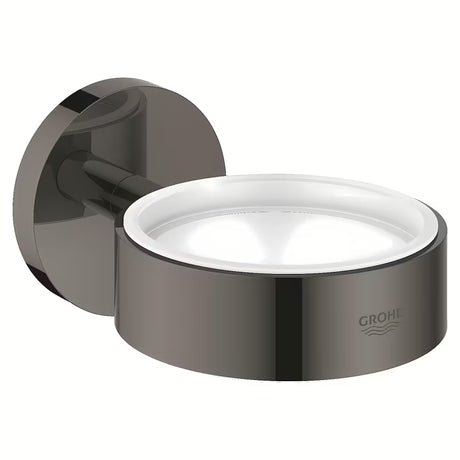 Metalni držač Grohe Essentials pro za posudicu za sapun bez čaše u boji hard graphite sa skrivenim pričvršćenjem