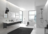 Rotirajući držač ručnika Grohe Essentials u izvedbi Brushed Hard Graphite s dva kraka i skrivenim pričvršćenjem.