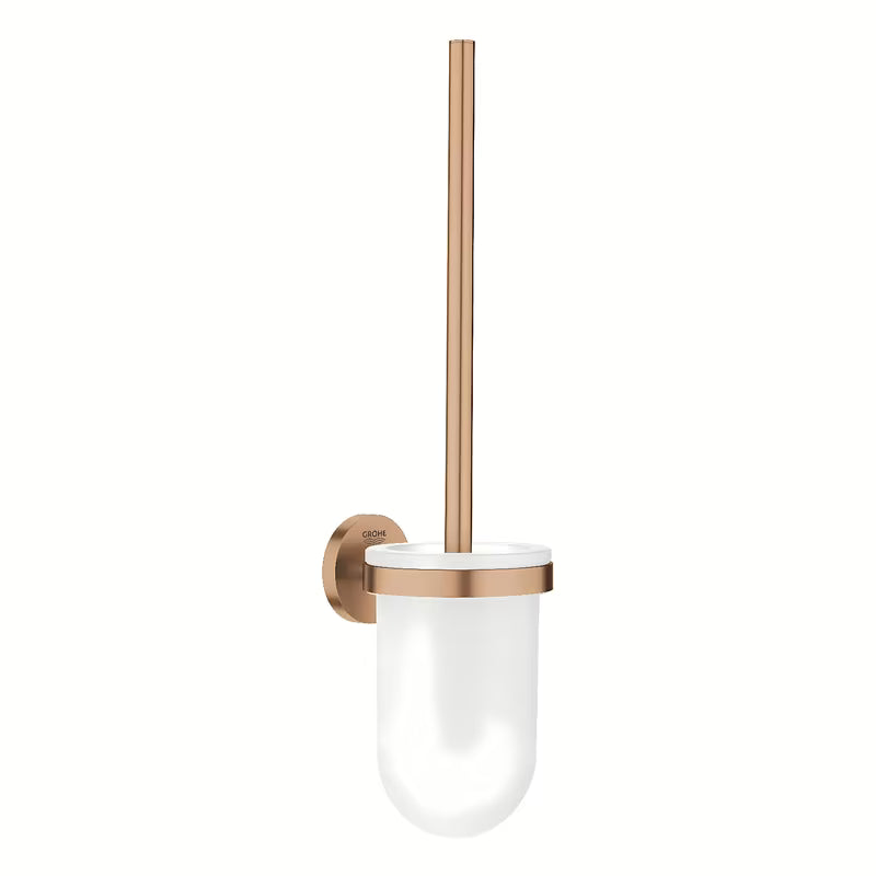 Set WC četke Grohe Essentials u izvedbi brushed warm sunset sa skrivenim zidnim pričvršćenjem.