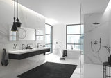 Dozator sapuna Grohe Essentials bez držača sa staklenom posudom i površinom Grohe StarLight u izvedbi hard graphite.