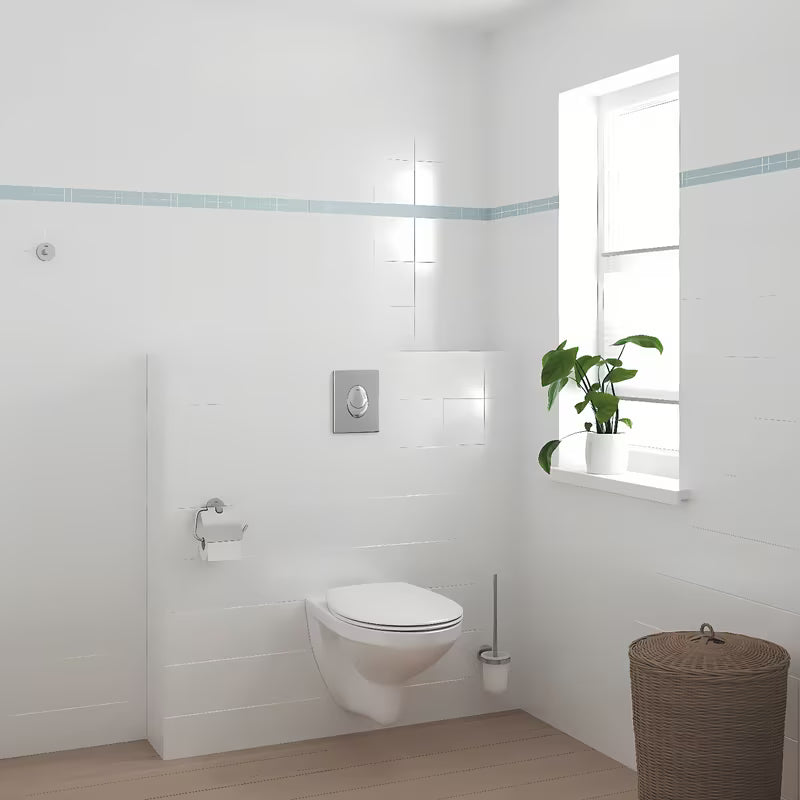 Kromirana set kupaonskih dodataka Grohe Essentials s kukicom, držačem papira s poklopcem i WC školjke četkom