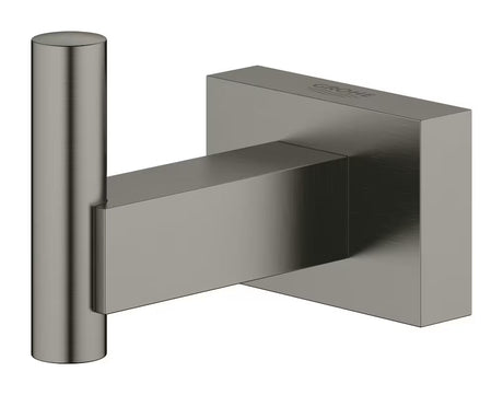 Kukica za ogrtač Grohe Essentials Cube u izvedbi brušeni hard graphite sa skrivenim pričvršćenjem