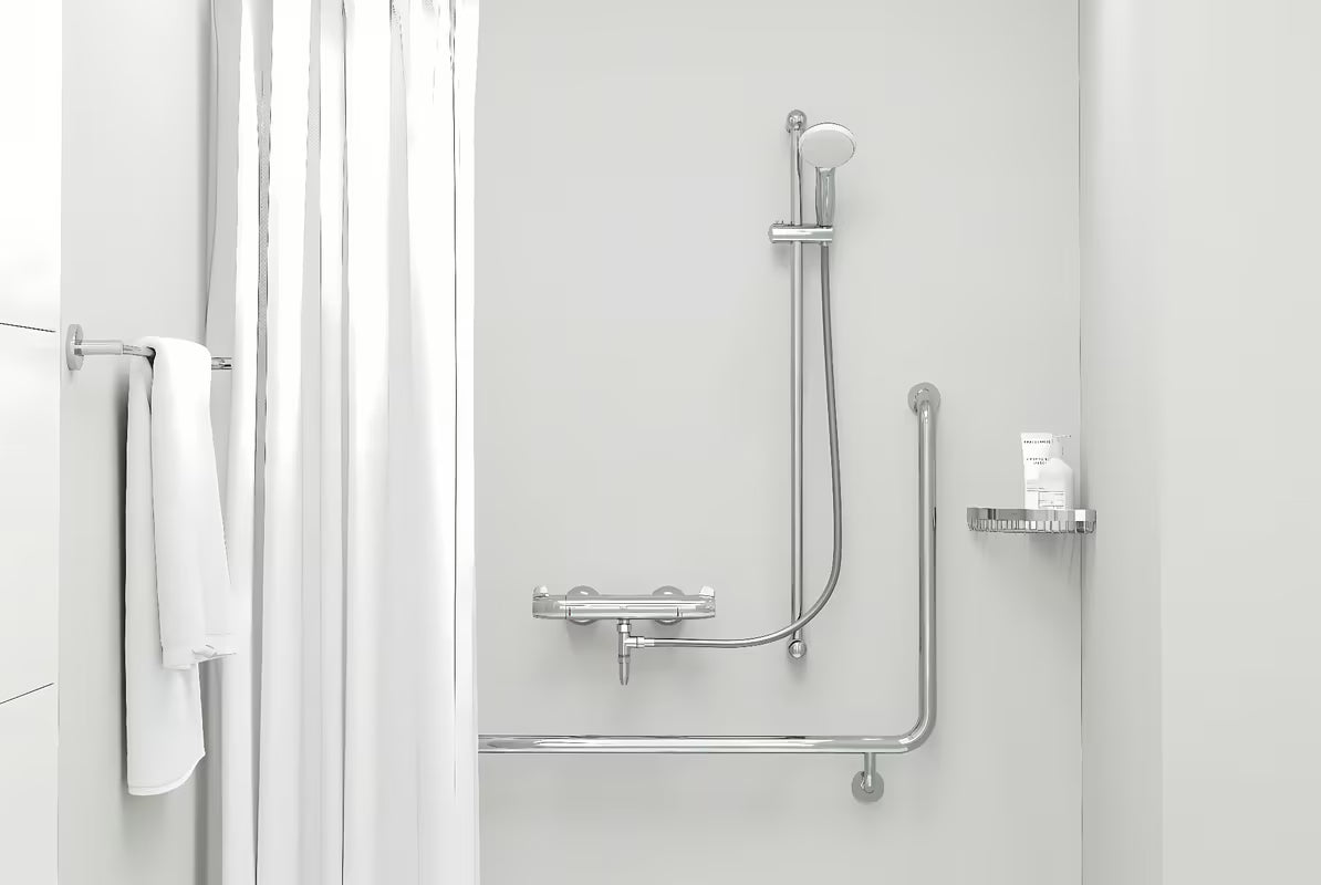 Kromirani držač ručnika Grohe Essentials sa šipkom i skrivenim zidnim pričvršćenjem