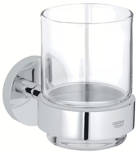 Kromirani držač za čašu Grohe Essentials uključuje čašu sa skrivenim pričvršćenjem