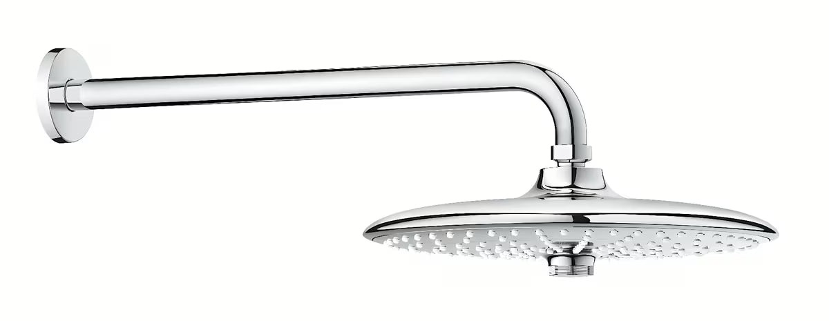 Nadglavni tuš Grohe Euphoria 260 smartcontrol u krom izvedbi s tri vrste mlaza i tuš krakom