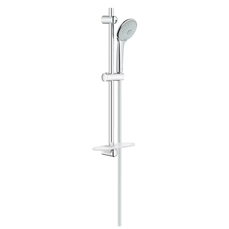 Tuš set Grohe Euphoria 110 Massage u krom izvedbi sa šipkom, crijevom i policom EasyReach.