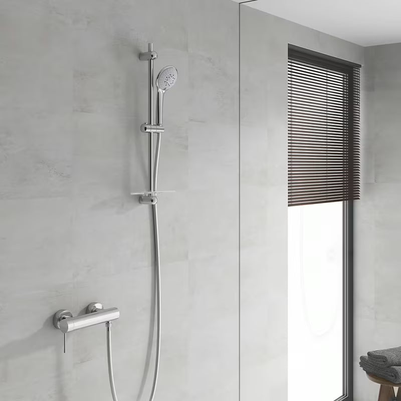 Tuš set Grohe Euphoria 110 Champagne u kromiranoj izvedbi s ručnim tušem, šipkom i policom EasyReach