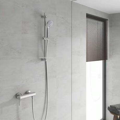 Tuš set Grohe Euphoria 110 Champagne u kromiranoj izvedbi s ručnim tušem, šipkom i policom EasyReach