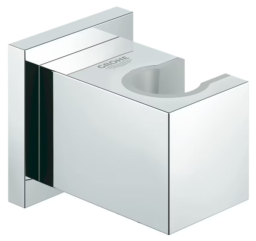 Fiksni kromirani nosač ručnog tuša Grohe Euphoria Cube četvrtastog dizajna.