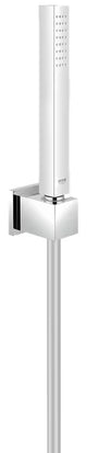 Set za Kadu Grohe Euphoria Cube u krom izvedbi s ručnim tušem, držačem i crijevom za tuš Silverflex 1 250 mm.