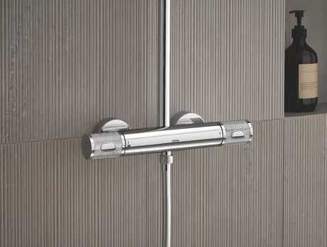 Kromirani tuš sustav Grohe Euphoria System s termostatskom miješalicom, s nadglavnim i ručnim tušem