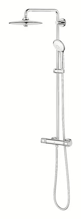 Tuš sustav Grohe Euphoria System s termostatskom miješalicom u krom izvedbi s nadglavnim i ručnim tušem