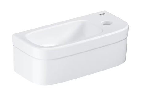 Viseće mali umivaonik Grohe Euro Ceramic 370x180 mm od bijele keramike s otvorom za slavinu