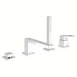 Kromirana miješalica za kadu Grohe Eurocube s tuš setom s ručnim tušem Euphoria Cube+.