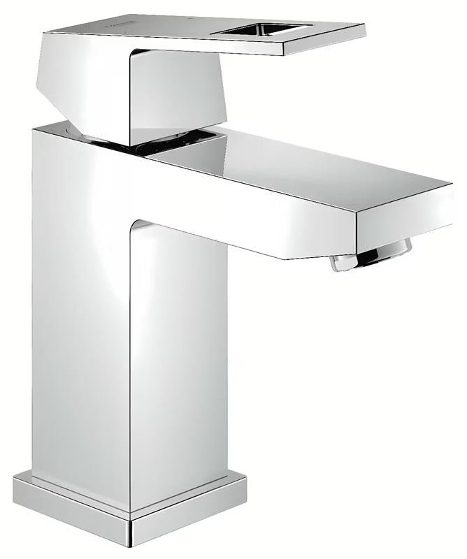 Kromirana umivaonička jednoručna baterija slavina Grohe Eurocube bez odvoda četvrtastog minimalističkog dizajna