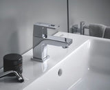Kromirana miješalica za umivaonik Grohe Eurocube s štedljivim protokom Grohe EcoJoy i perlatorom SpeedClean.