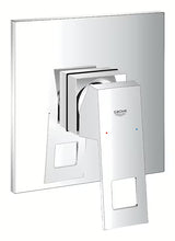 Podžbukna jednoručna baterija miješalica za tuš Grohe Eurocube u krom izvedbi s metalnom pločom i ručicom