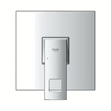 Podžbukna jednoručna baterija miješalica za tuš Grohe Eurocube u krom izvedbi s metalnom pločom i ručicom