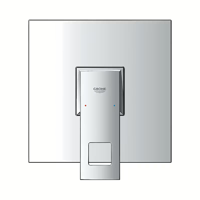 Podžbukna jednoručna baterija miješalica za tuš Grohe Eurocube u krom izvedbi s metalnom pločom i ručicom