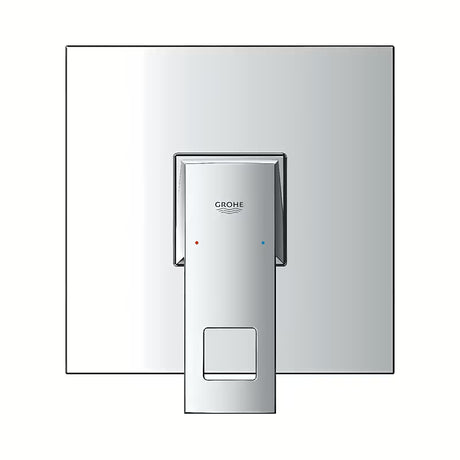 Podžbukna jednoručna baterija miješalica za tuš Grohe Eurocube u krom izvedbi s metalnom pločom i ručicom