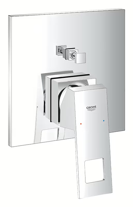 Podžbukna tuš i miješalica za kadu Grohe Eurocube u krom izvedbi s ručicom i 2-smjernim preklopnikom