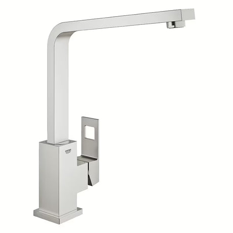 Kuhinjska jednoručna baterija slavina Grohe Eurocube s visokim izljevom u izvedbi supersteel