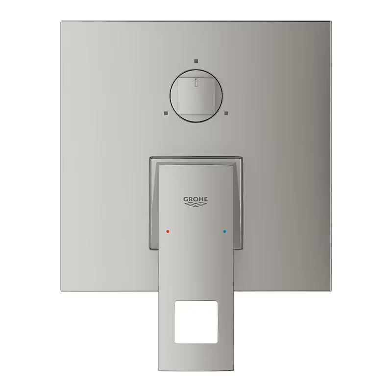 Podžbukna tuš i miješalica za kadu Grohe Eurocube supersteel s ručicom i 3-smjernim preklopnikom