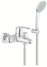 Kromirana zidna miješalica za kadu Grohe Eurodisc s tuš setom