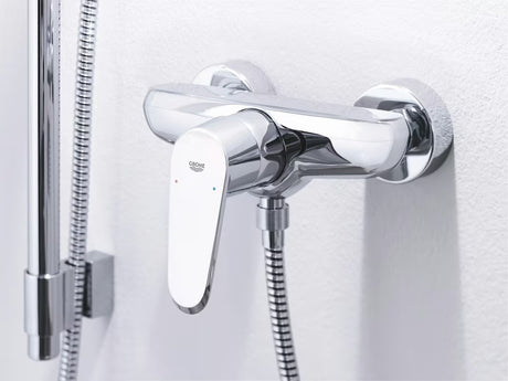 Kromirana jednoručna baterija zidna miješalica za tuš Grohe Eurodisc Cosmopolitan s tehnologijom Grohe SilkMove