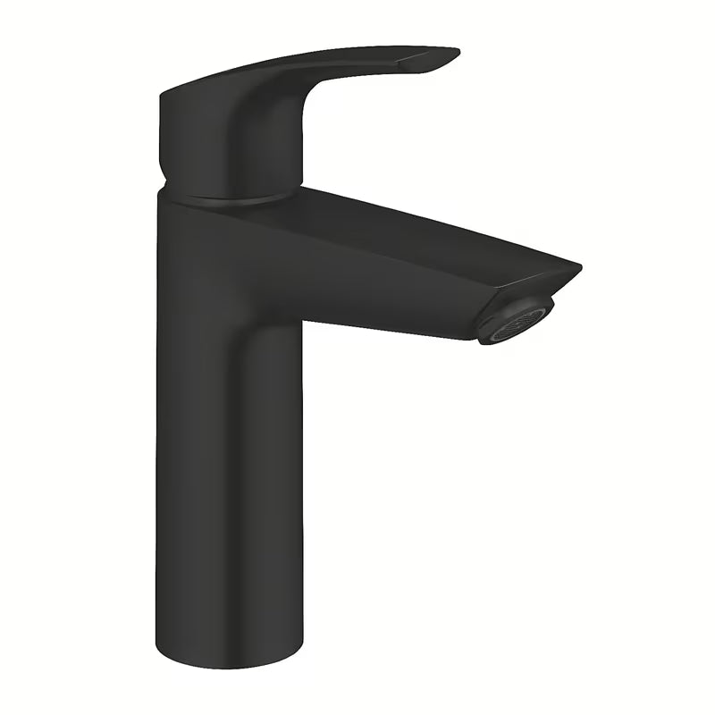 Mat crni jednoručna baterija miješalica za umivaonik Grohe Eurosmart bez odvoda pro za montažu u jedan otvor.